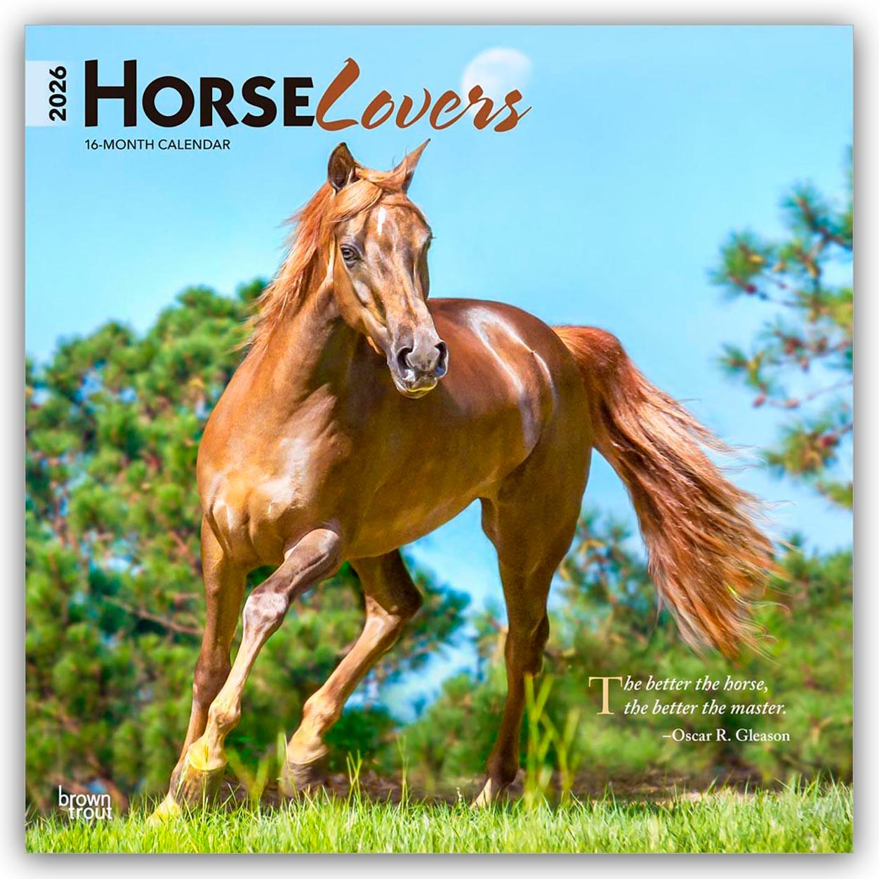 Vorderes Coverbild Horse Lovers - Pferdeliebhaber 2026 - 16-Monatskalender