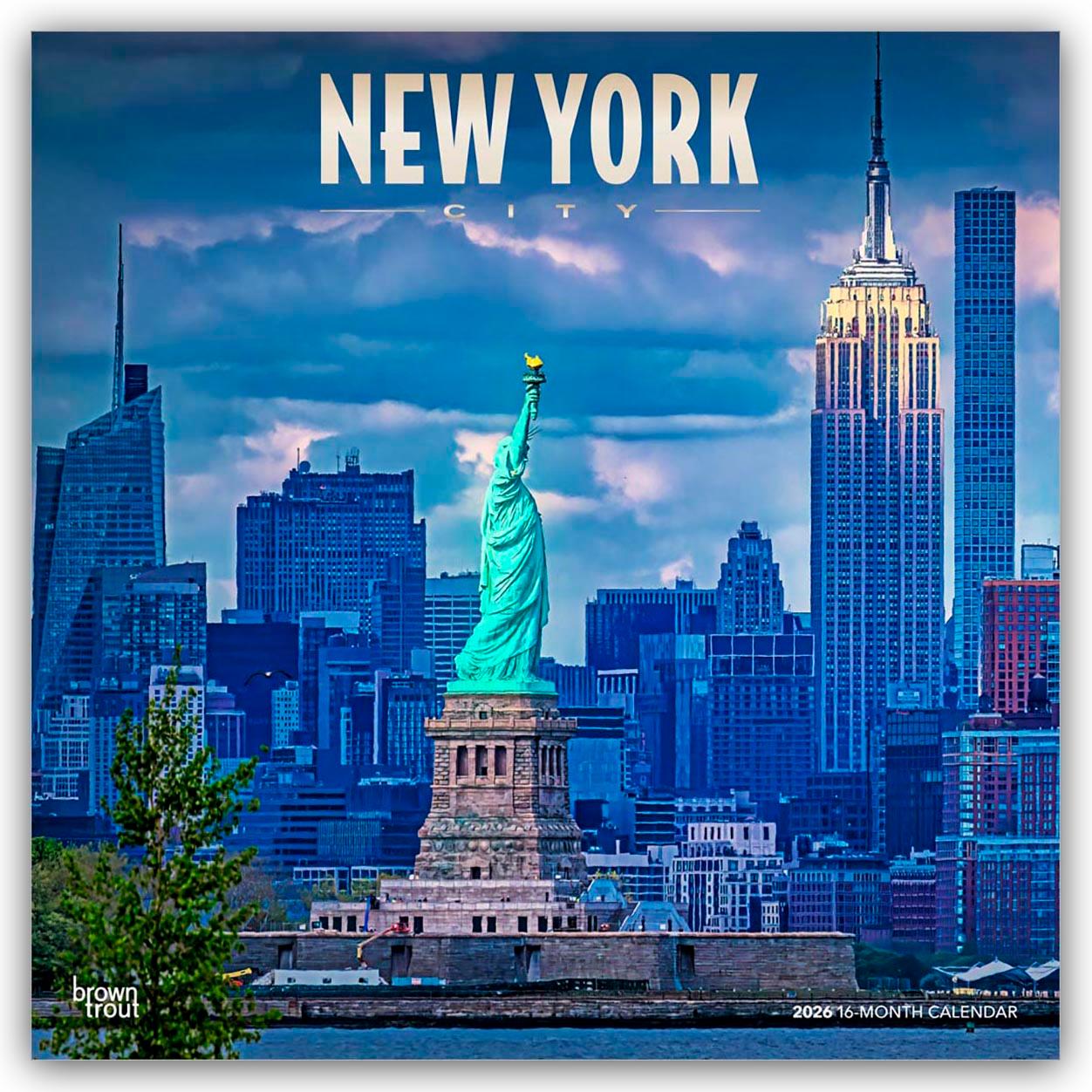 Vorderes Coverbild New York 2026 - 16-Monatskalender