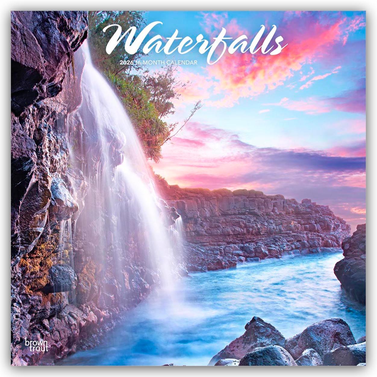 Vorderes Coverbild Waterfalls - Wasserfälle 2026 - 16-Monatskalender