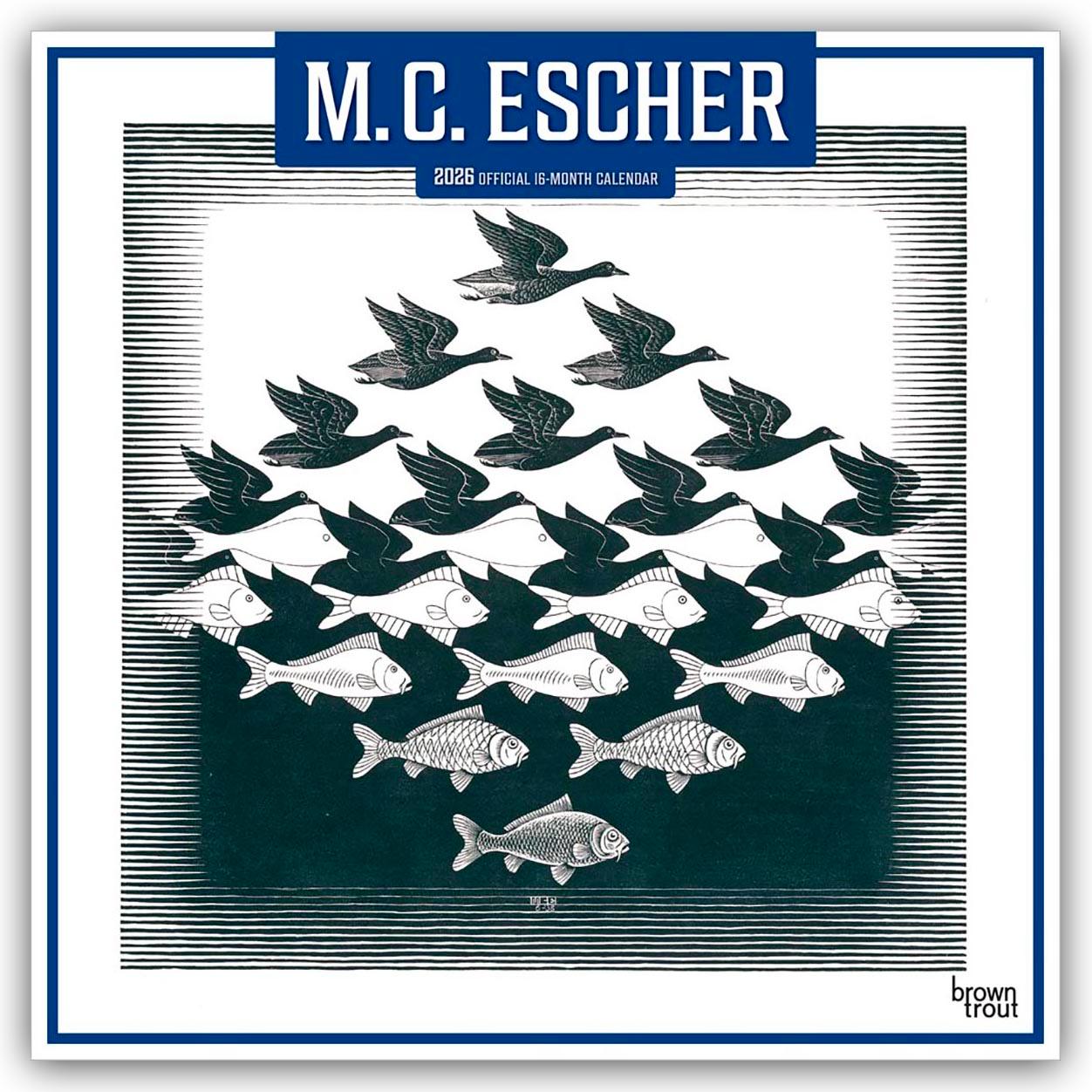 Vorderes Coverbild M. C. Escher 2026 - 16-Monatskalender