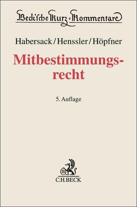 Vorderes Coverbild Mitbestimmungsrecht. MitbestR