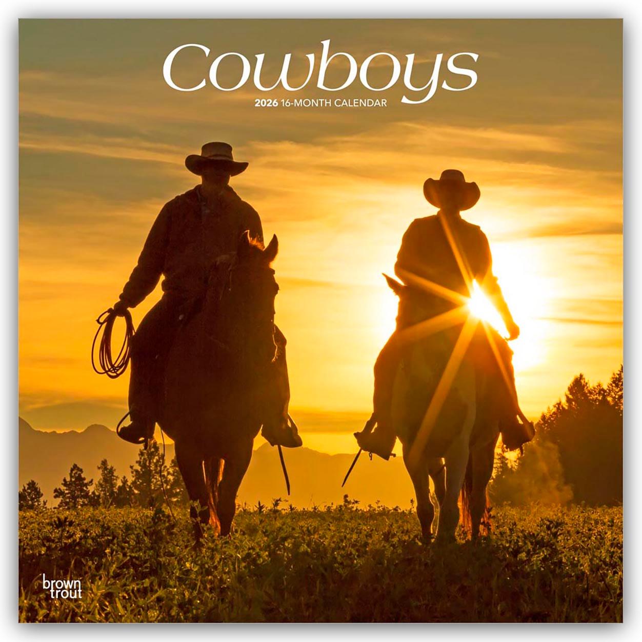 Vorderes Coverbild Cowboys - Cowboy 2026 - 16-Monatskalender