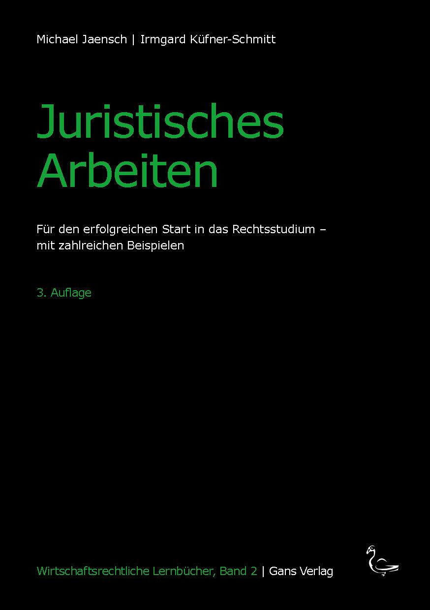 Vorderes Coverbild Juristisches Arbeiten