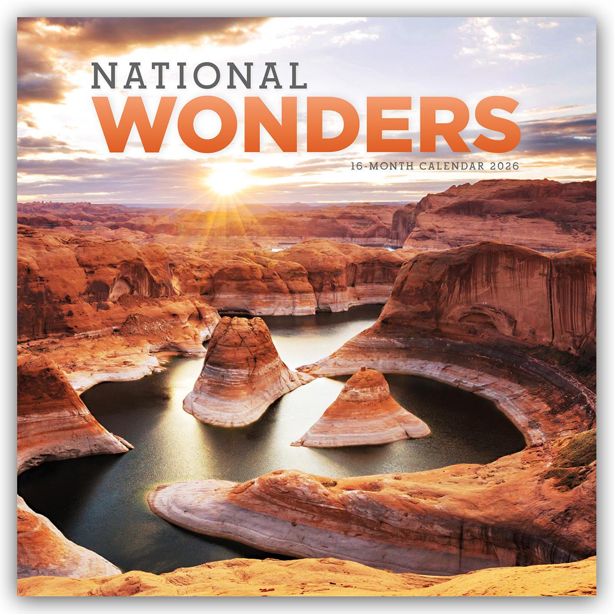Vorderes Coverbild National Wonders - Wunder der Welt 2026 - Wand-Kalender