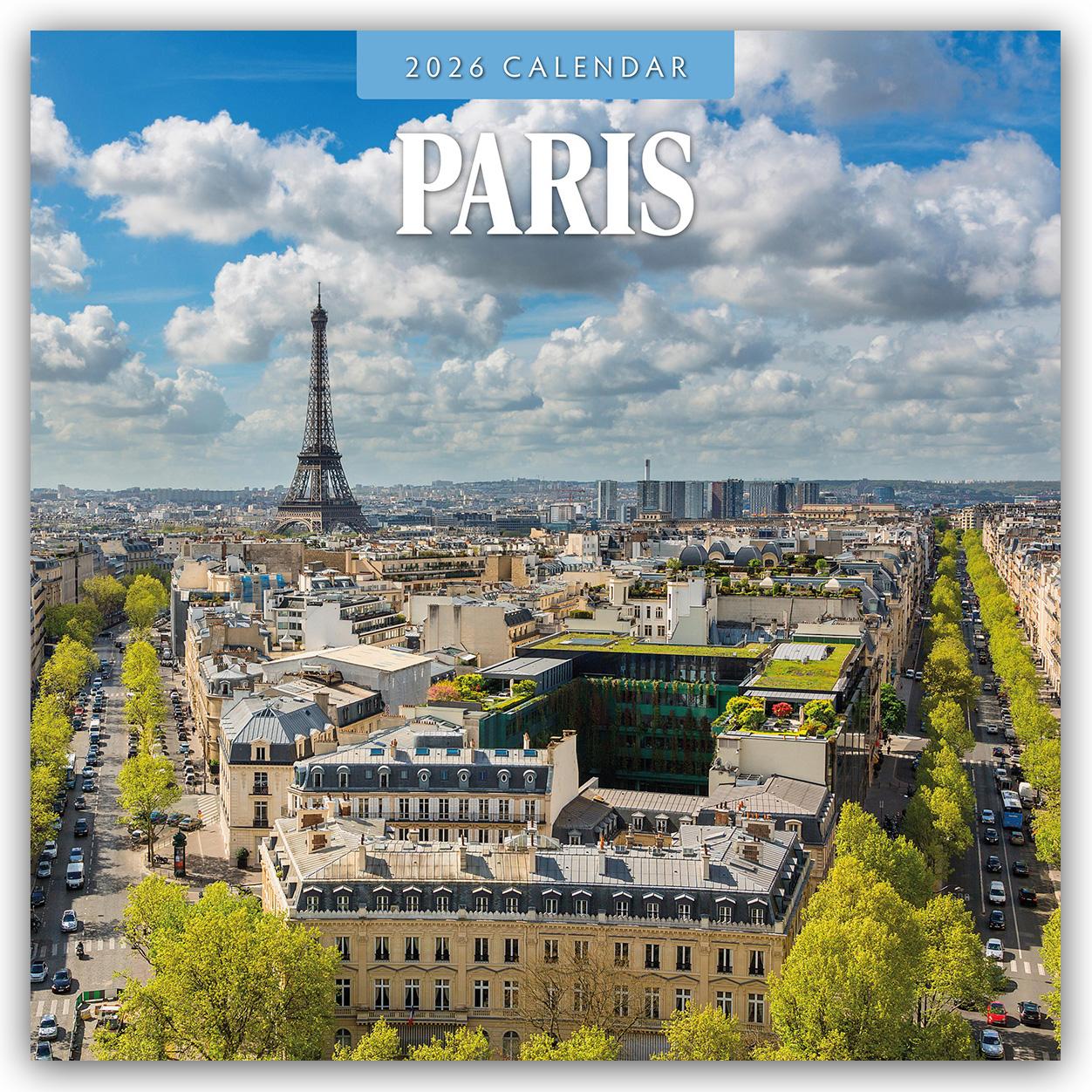 Vorderes Coverbild Paris 2026 - 16-Monatskalender