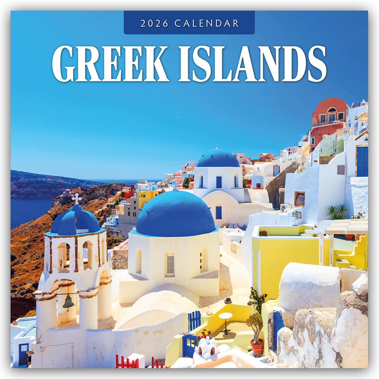 Vorderes Coverbild Greek Islands - Griechische Inseln 2026 - 16-Monatskalender