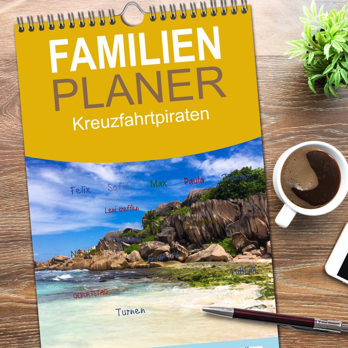 Beispielinhalt (Bild) Familienplaner 2026 - Kreuzfahrtpiraten mit 5 Spalten (Wandkalender, 21 x 45 cm) CALVENDO