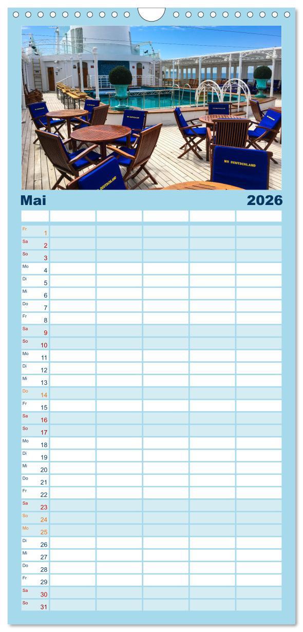 Beispielinhalt (Bild) Familienplaner 2026 - Kreuzfahrtpiraten mit 5 Spalten (Wandkalender, 21 x 45 cm) CALVENDO