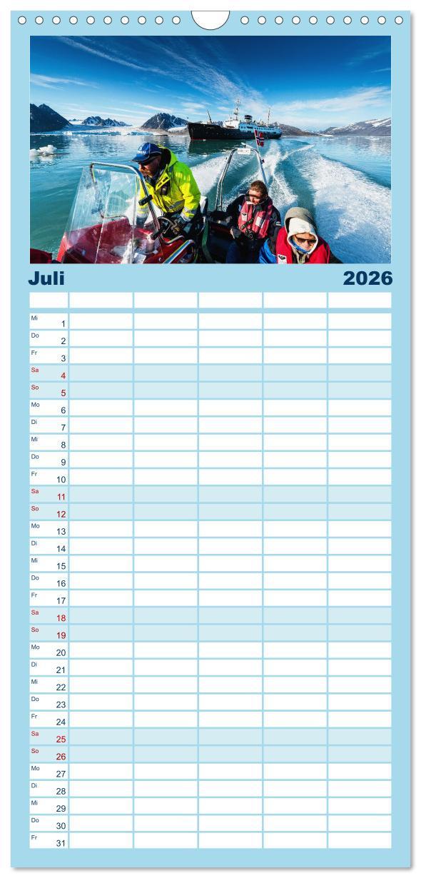 Beispielinhalt (Bild) Familienplaner 2026 - Kreuzfahrtpiraten mit 5 Spalten (Wandkalender, 21 x 45 cm) CALVENDO