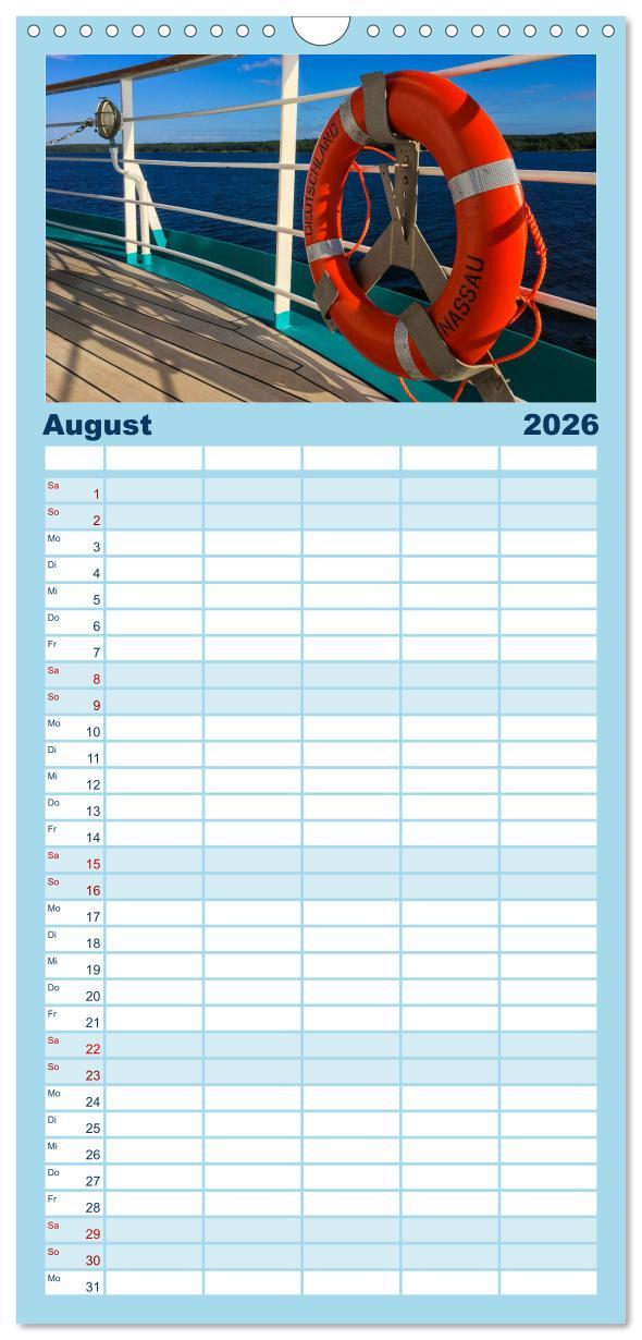 Beispielinhalt (Bild) Familienplaner 2026 - Kreuzfahrtpiraten mit 5 Spalten (Wandkalender, 21 x 45 cm) CALVENDO