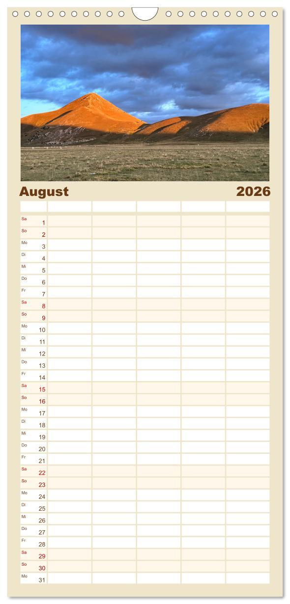 Beispielinhalt (Bild) Familienplaner 2026 - Abruzzen - wild und romantisch mit 5 Spalten (Wandkalender, 21 x 45 cm) CALVENDO