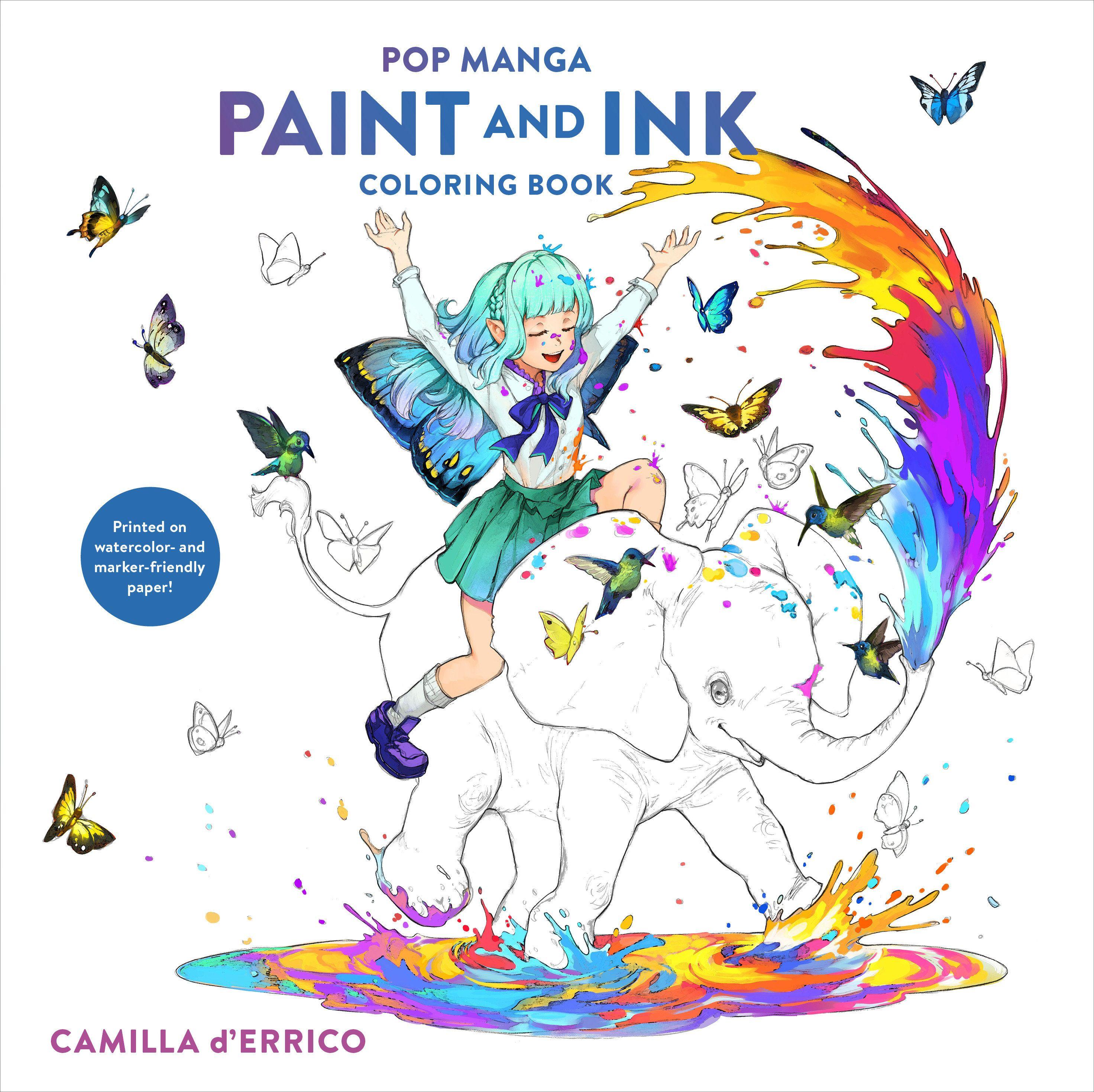 Vorderes Coverbild Pop Manga Paint and Ink Coloring Book