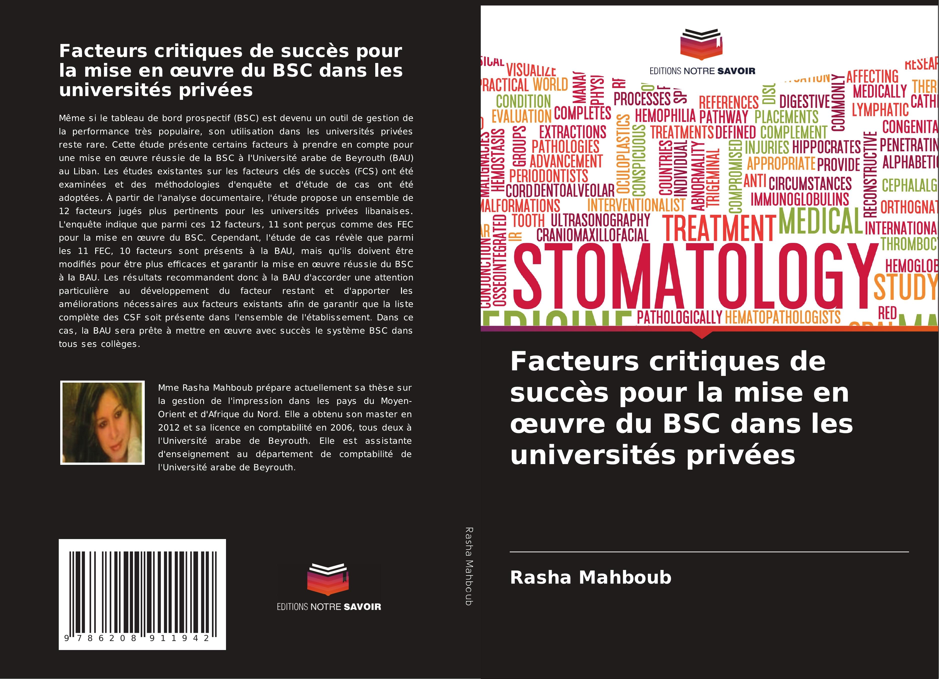 Vorderes Coverbild Facteurs critiques de succès pour la mise en ¿uvre du BSC dans les universités privées