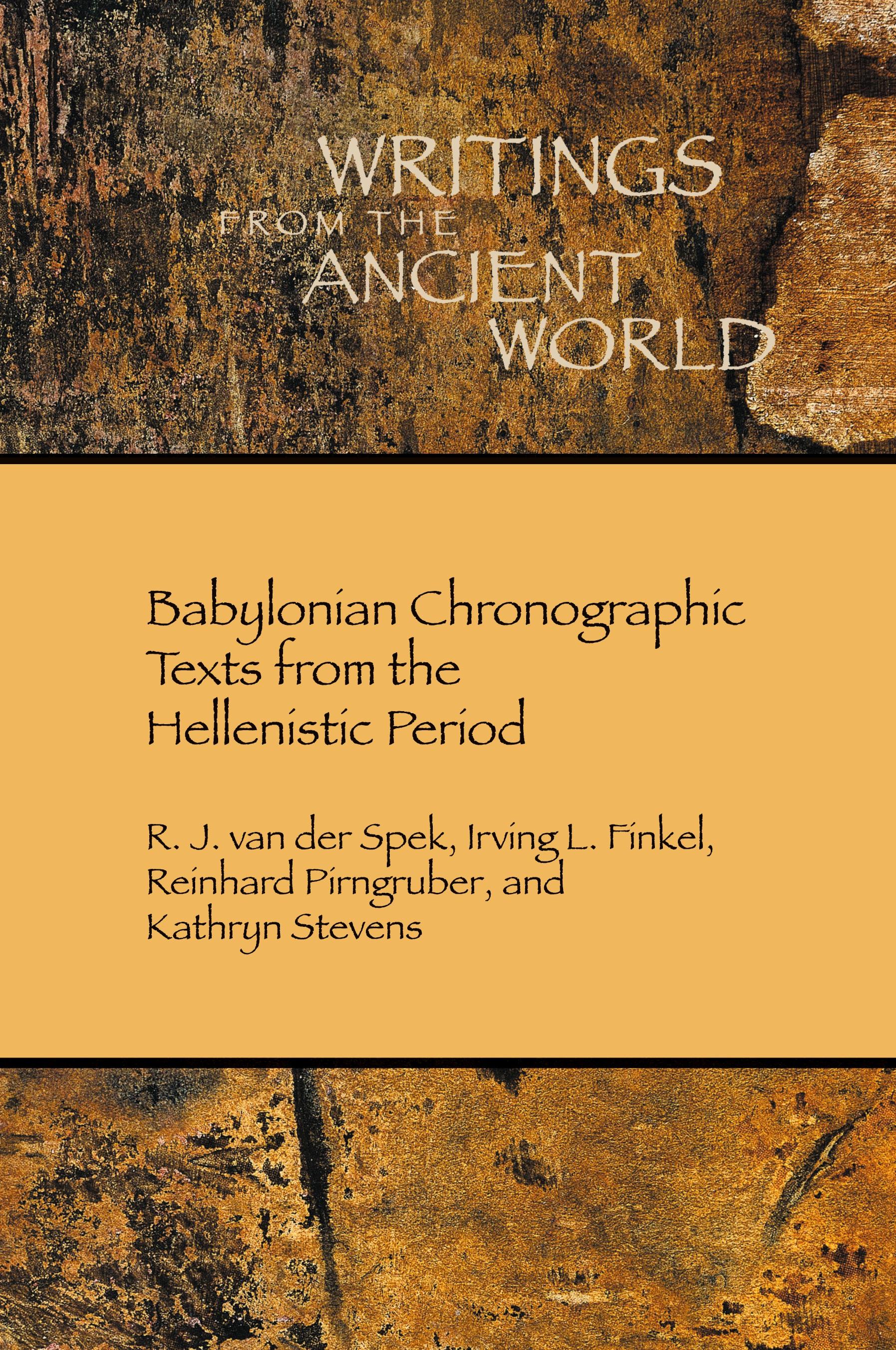 Vorderes Coverbild Babylonian Chronographic Texts from the Hellenistic Period