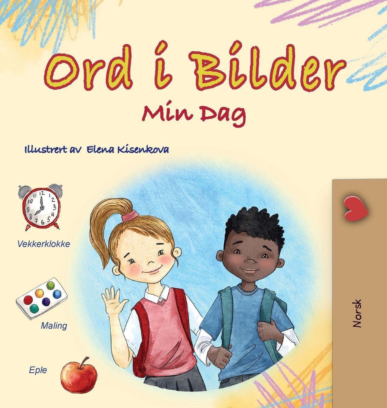 Vorderes Coverbild Words in Pictures - My Day (Norwegian Children's Book)