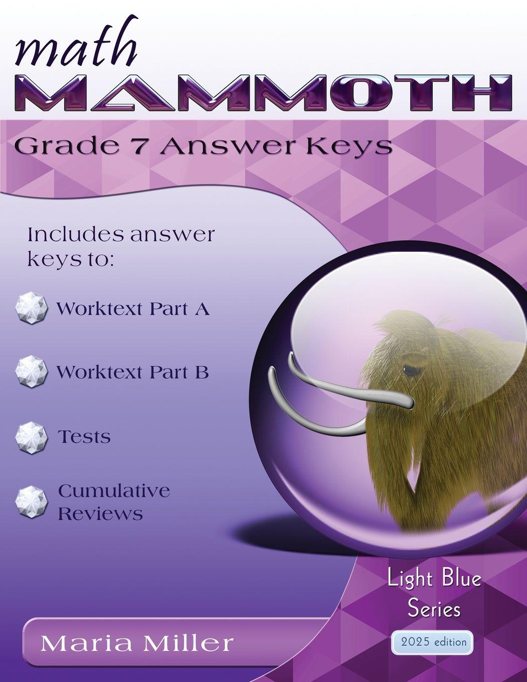 Vorderes Coverbild Math Mammoth Grade 7 Answer Keys