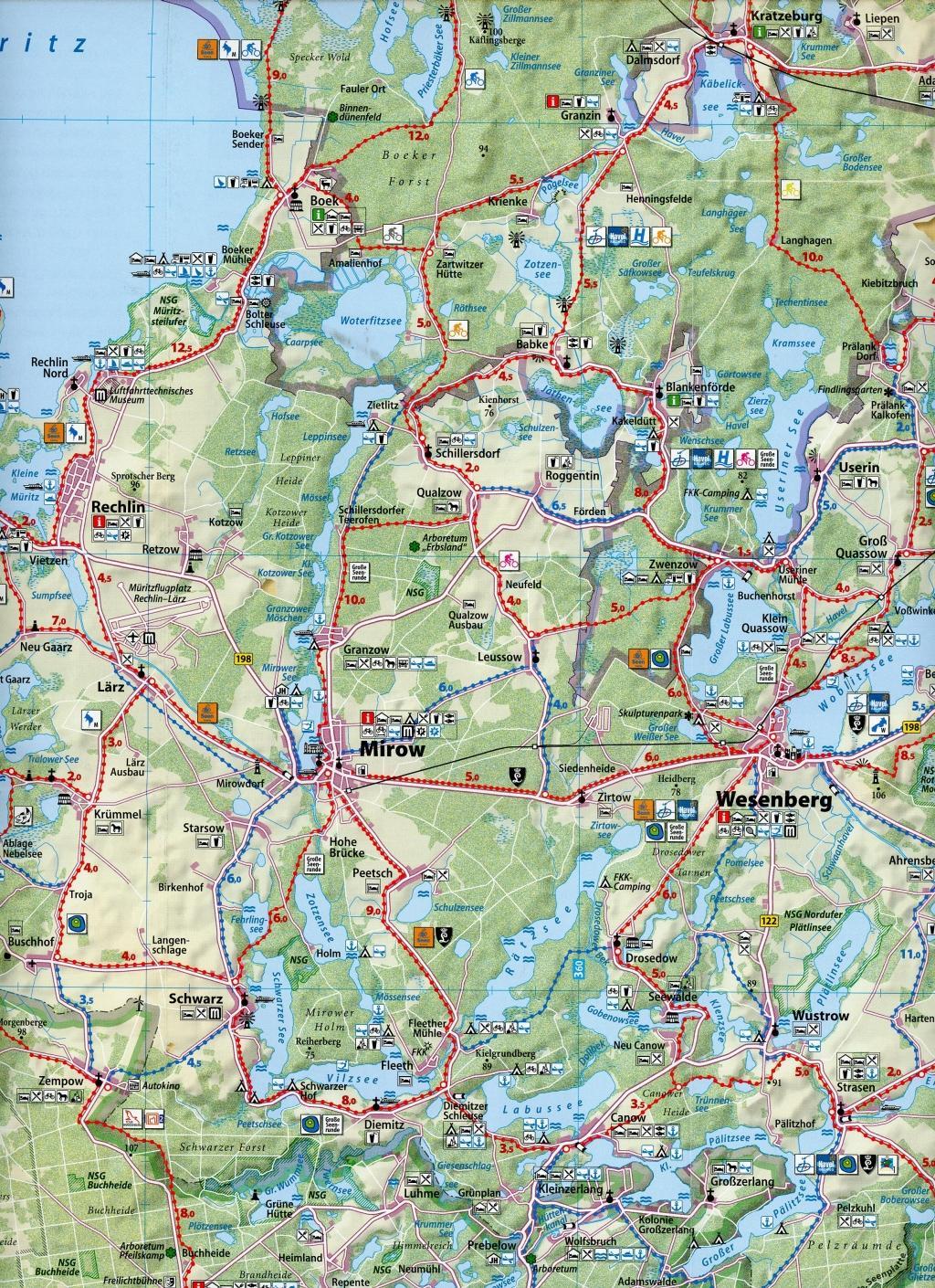 Beispielinhalt (Bild) Reise- und Entdeckerkarte Mecklenburgische Seenplatte 1 : 100 000