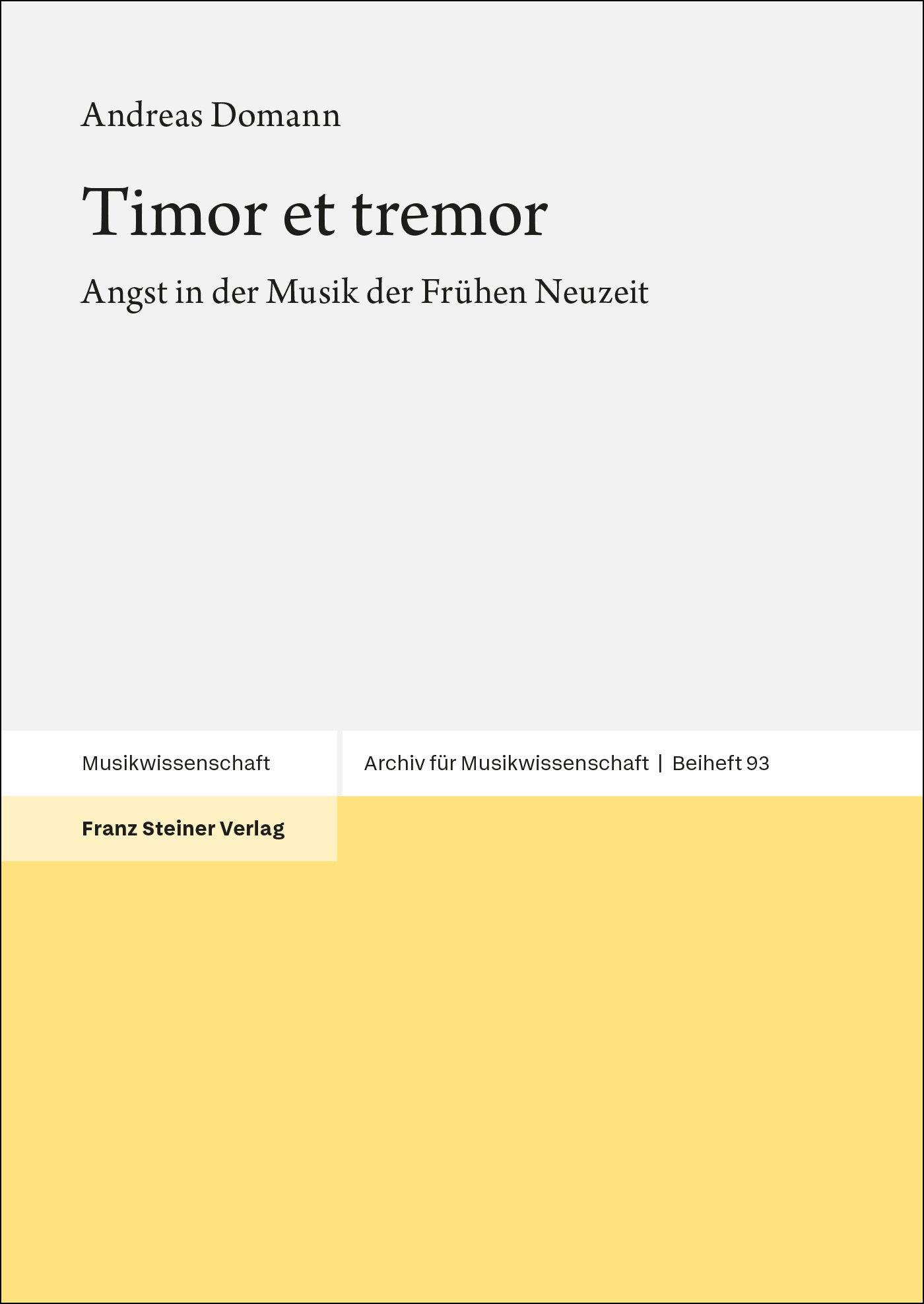 Vorderes Coverbild Timor et tremor