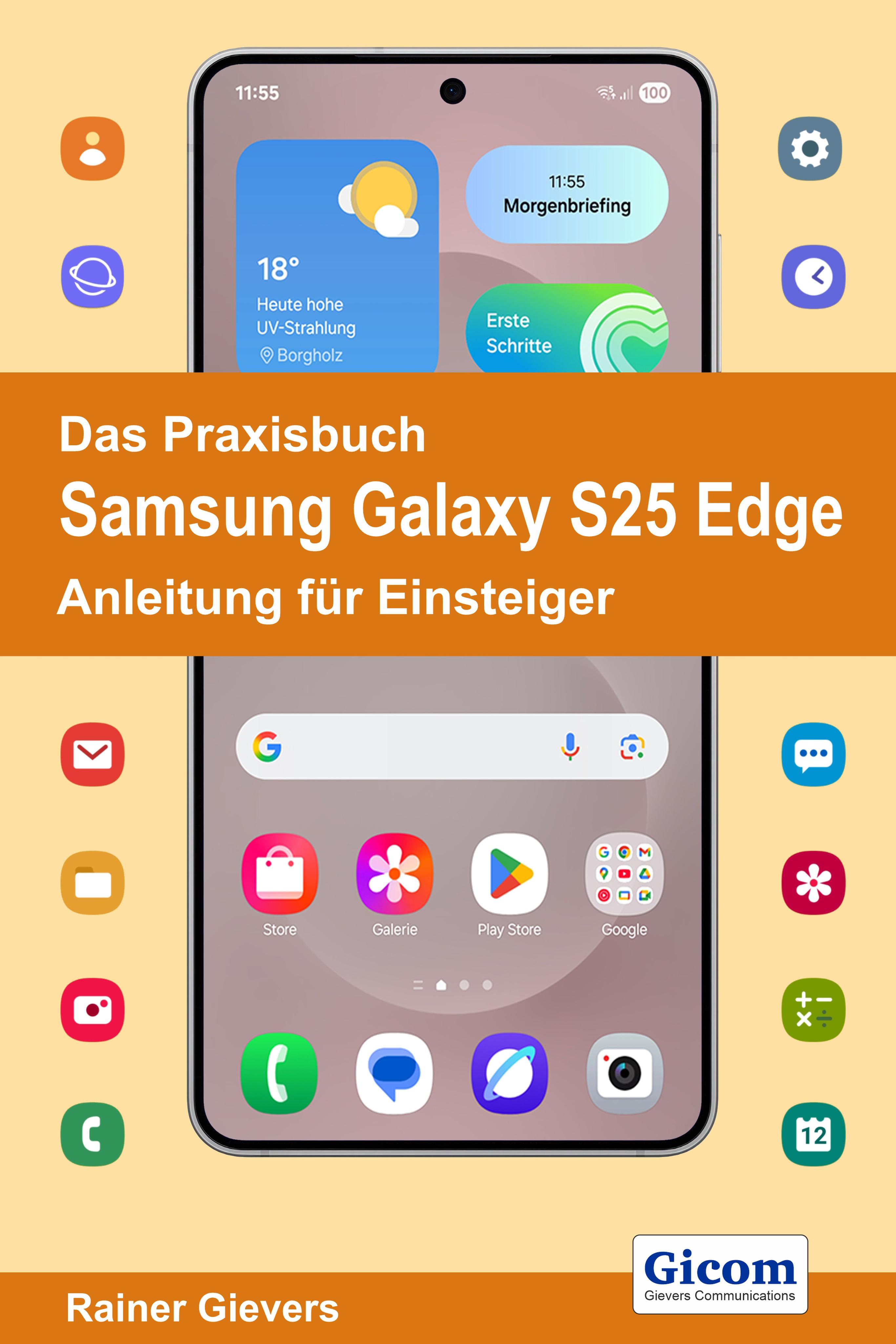Vorderes Coverbild Das Praxisbuch Samsung Galaxy S25 Edge - Anleitung für Einsteiger