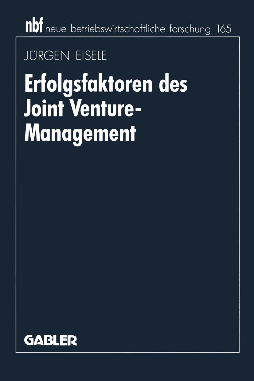 Vorderes Coverbild Erfolgsfaktoren des Joint Venture-Management