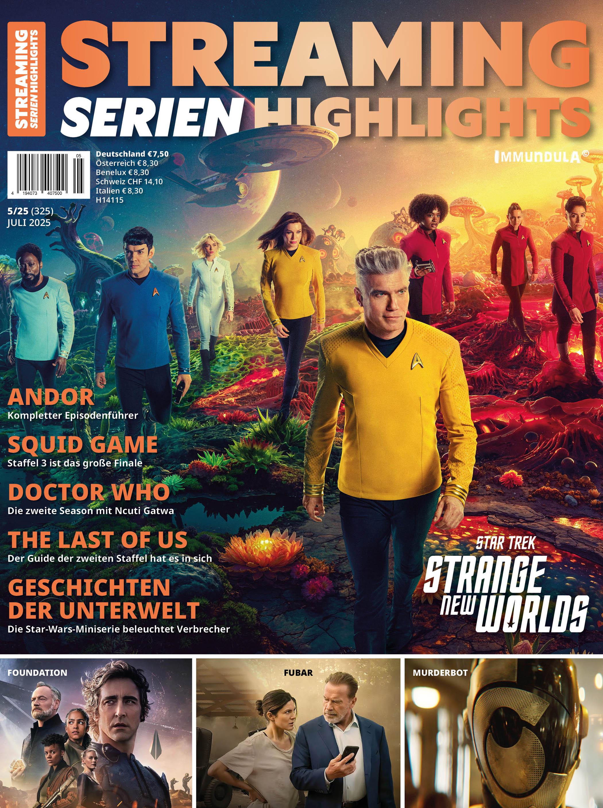 Vorderes Coverbild STREAMING SERIEN HIGHLIGHTS. Ausgabe Juli 2025 (#325)