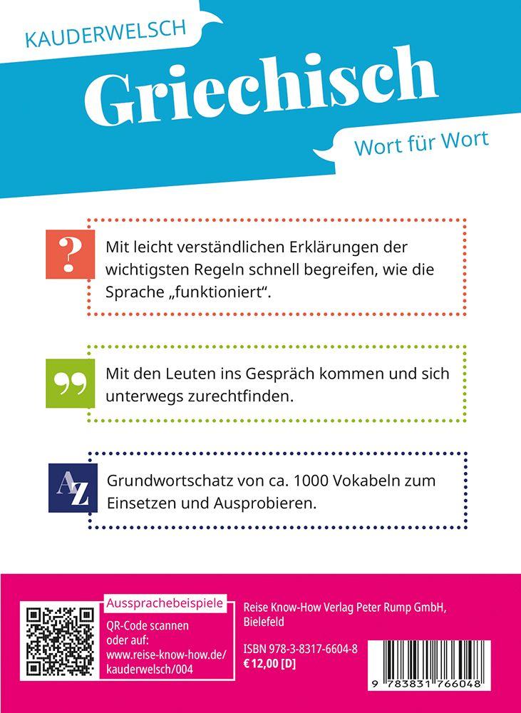 Beispielinhalt (Bild) Reise Know-How Sprachführer Griechisch - Wort für Wort