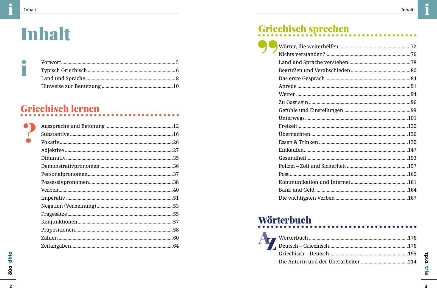 Beispielinhalt (Bild) Reise Know-How Sprachführer Griechisch - Wort für Wort