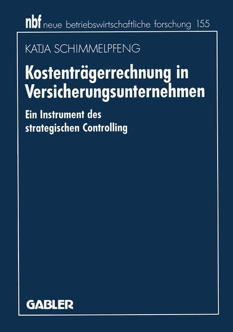 Vorderes Coverbild Kostenträgerrechnung in Versicherungsunternehmen