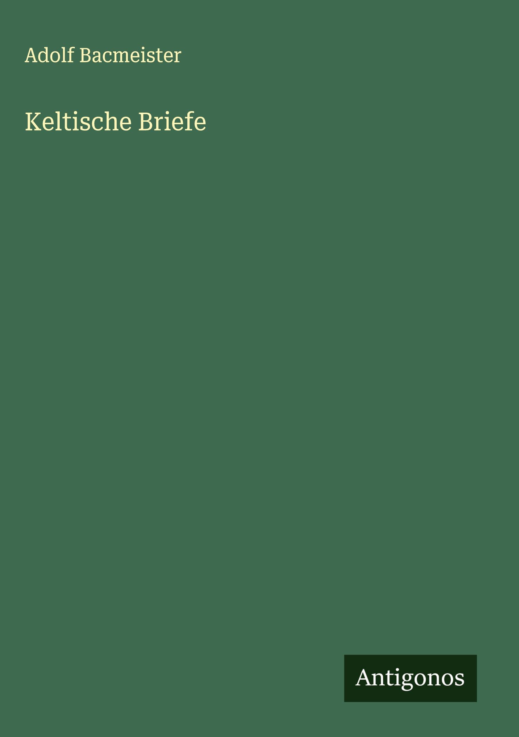Vorderes Coverbild Keltische Briefe