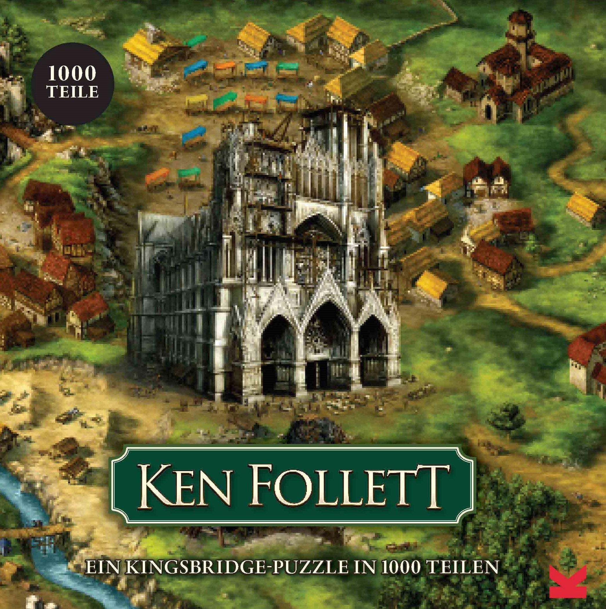 Vorderes Coverbild Ken Follett. Ein Kingsbridge-Puzzle in 1000 Teilen