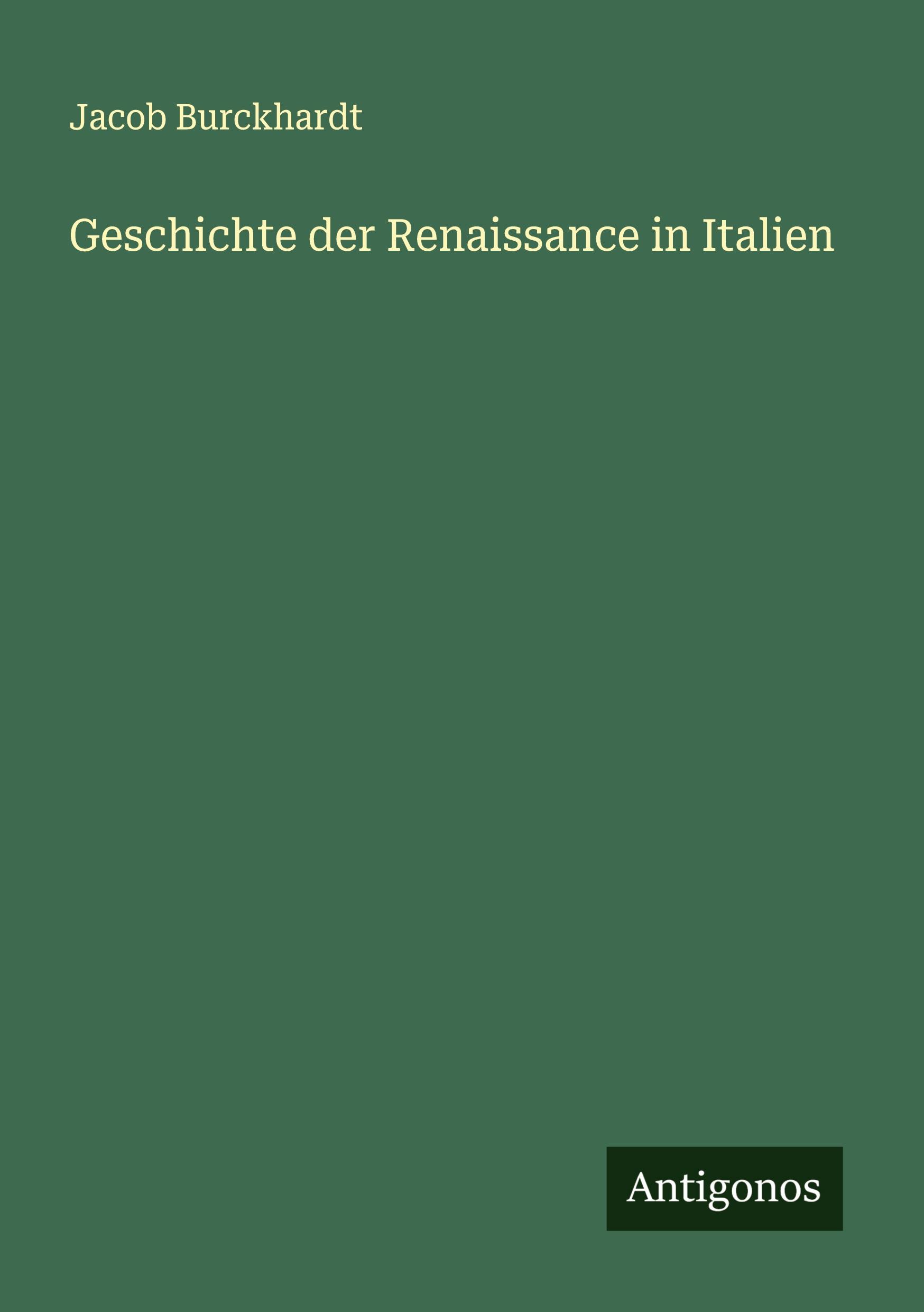 Vorderes Coverbild Geschichte der Renaissance in Italien