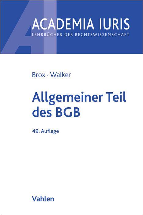 Vorderes Coverbild Allgemeiner Teil des BGB