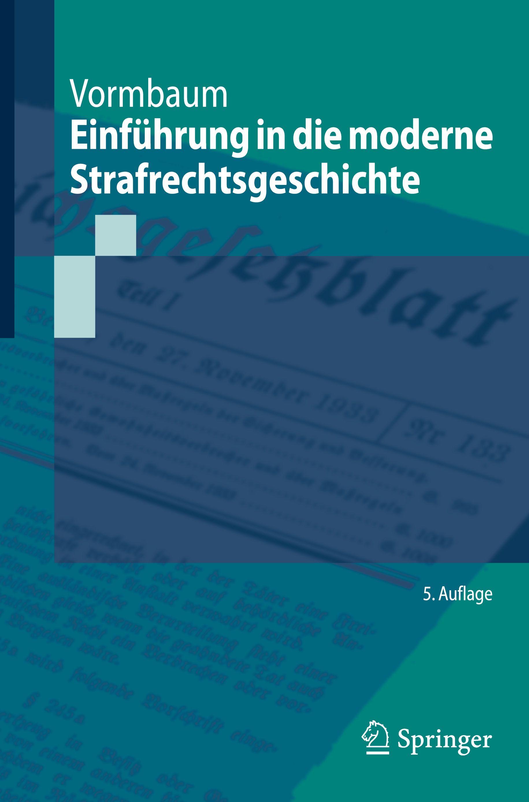 Vorderes Coverbild Einführung in die moderne Strafrechtsgeschichte
