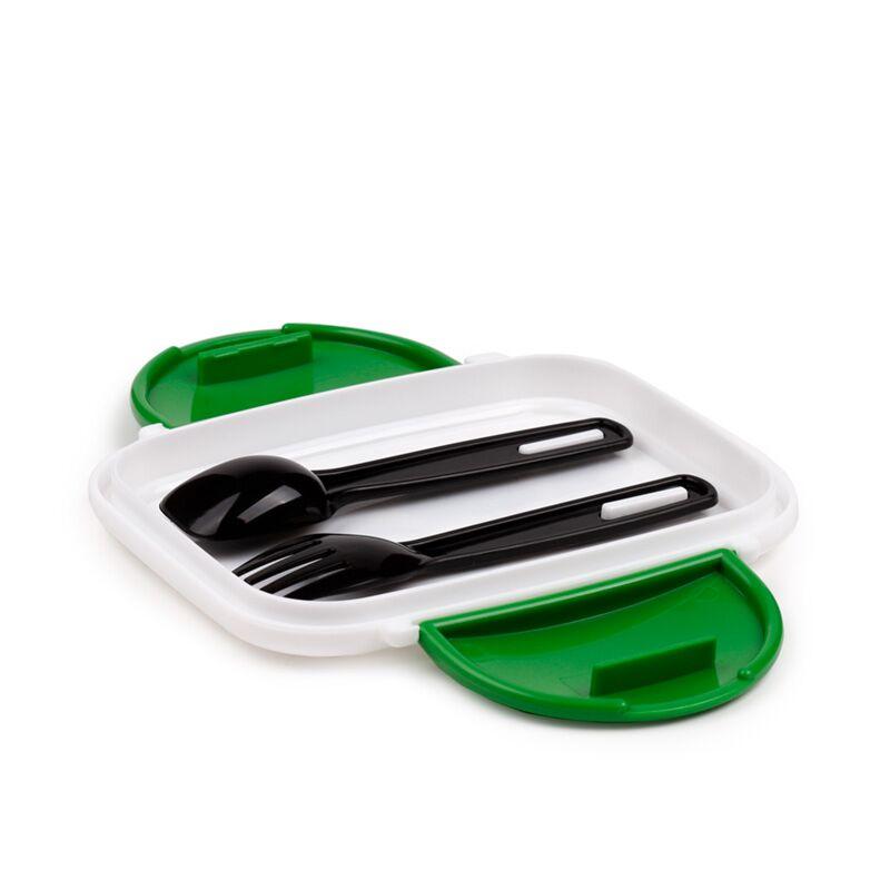 Beispielinhalt (Bild) Minecraft Creeper & TNT Clip-Verschluss Stapelbare Bento Lunch Box mit Besteck