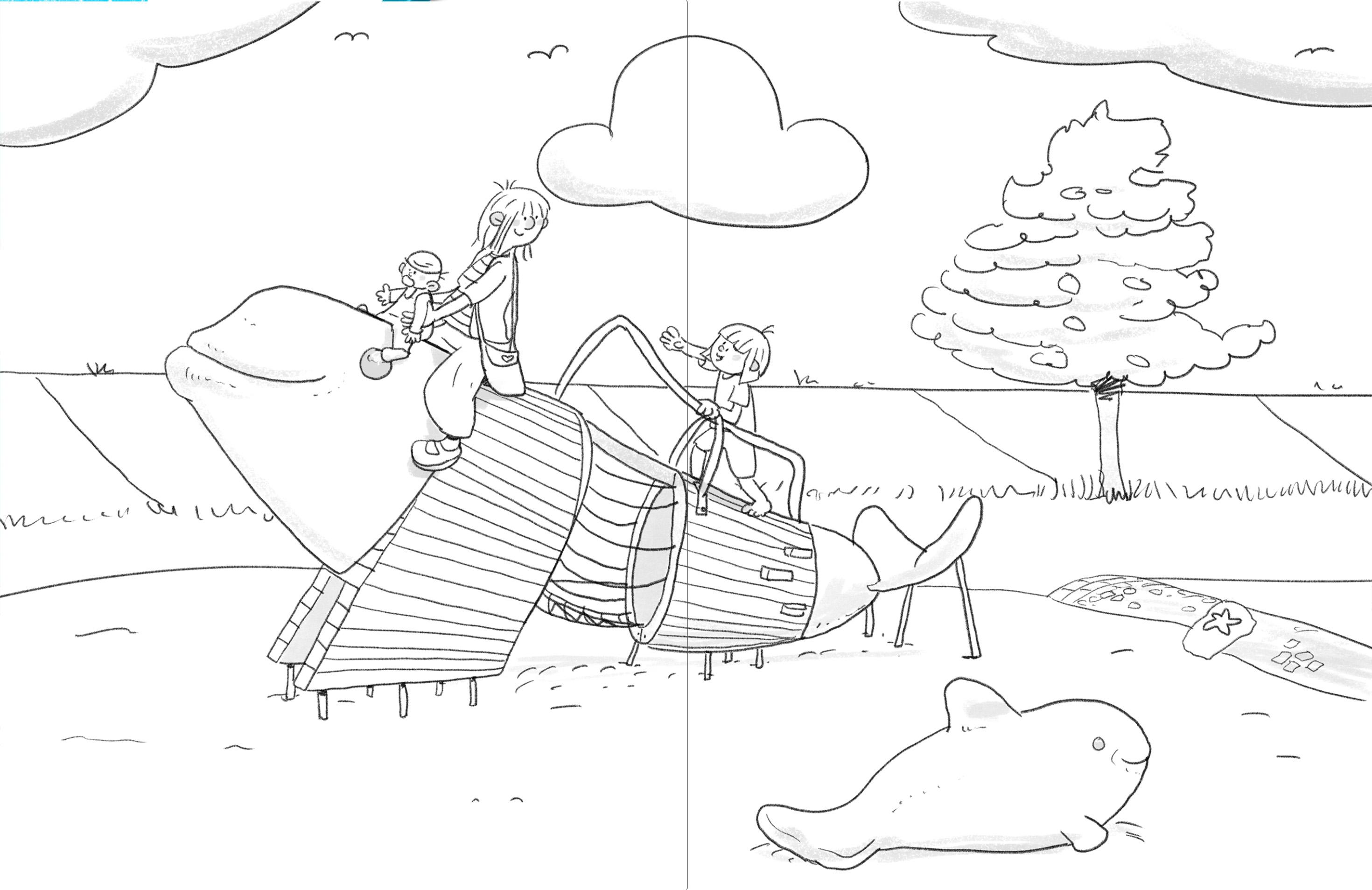 Beispielinhalt (Bild) Das St. Peter-Ording Malbuch