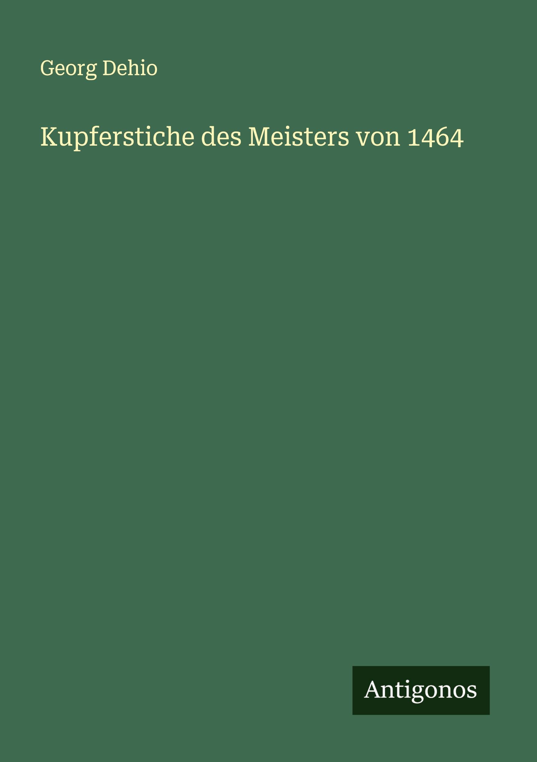 Vorderes Coverbild Kupferstiche des Meisters von 1464