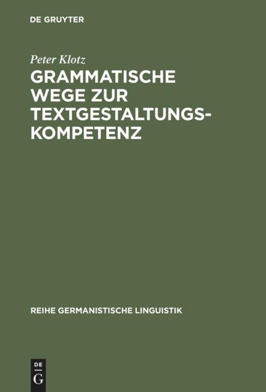 Vorderes Coverbild Grammatische Wege zur Textgestaltungskompetenz