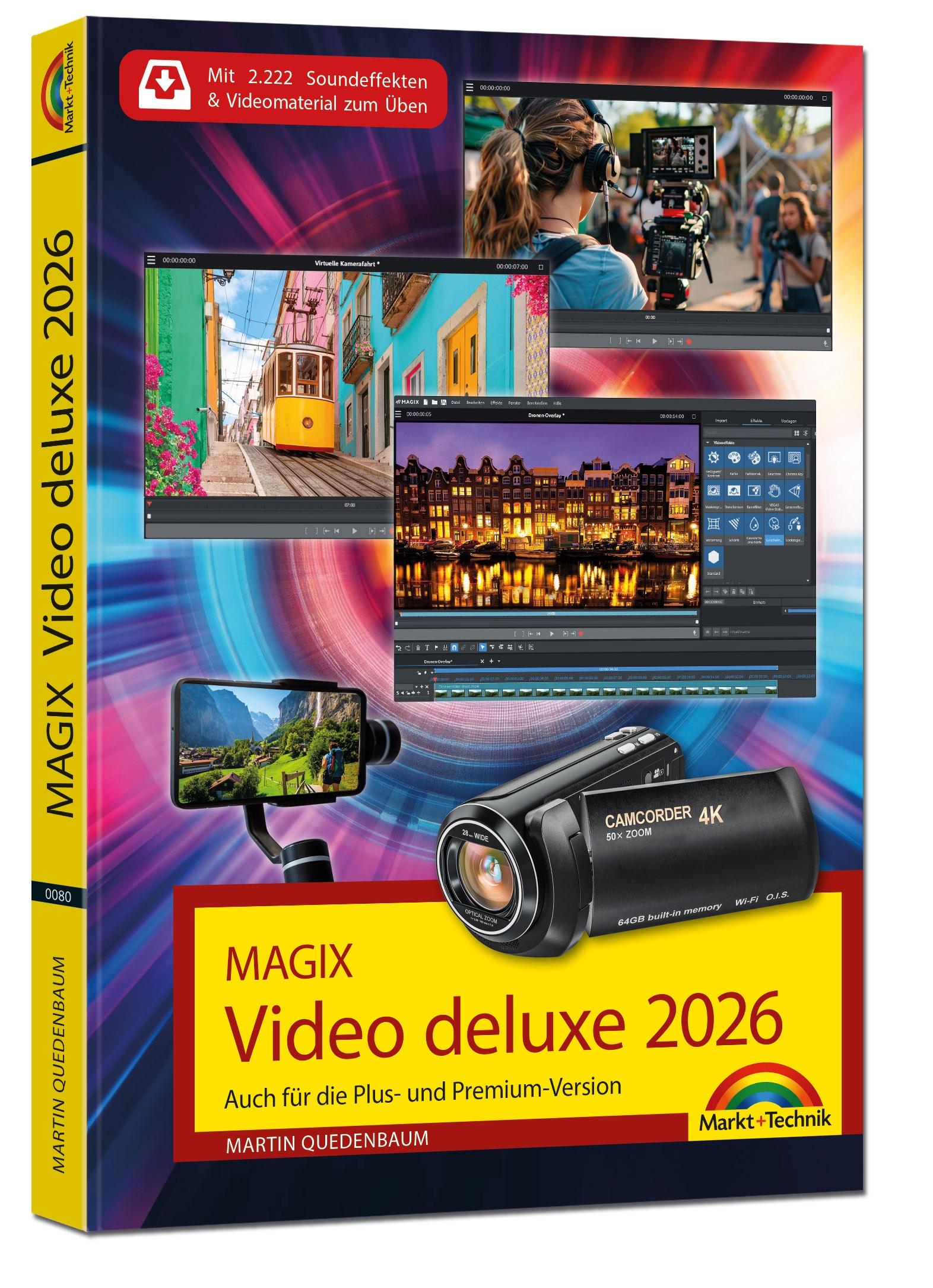 Vorderes Coverbild MAGIX Video deluxe 2026 - Das Buch zur Software. Die besten Tipps und Tricks.