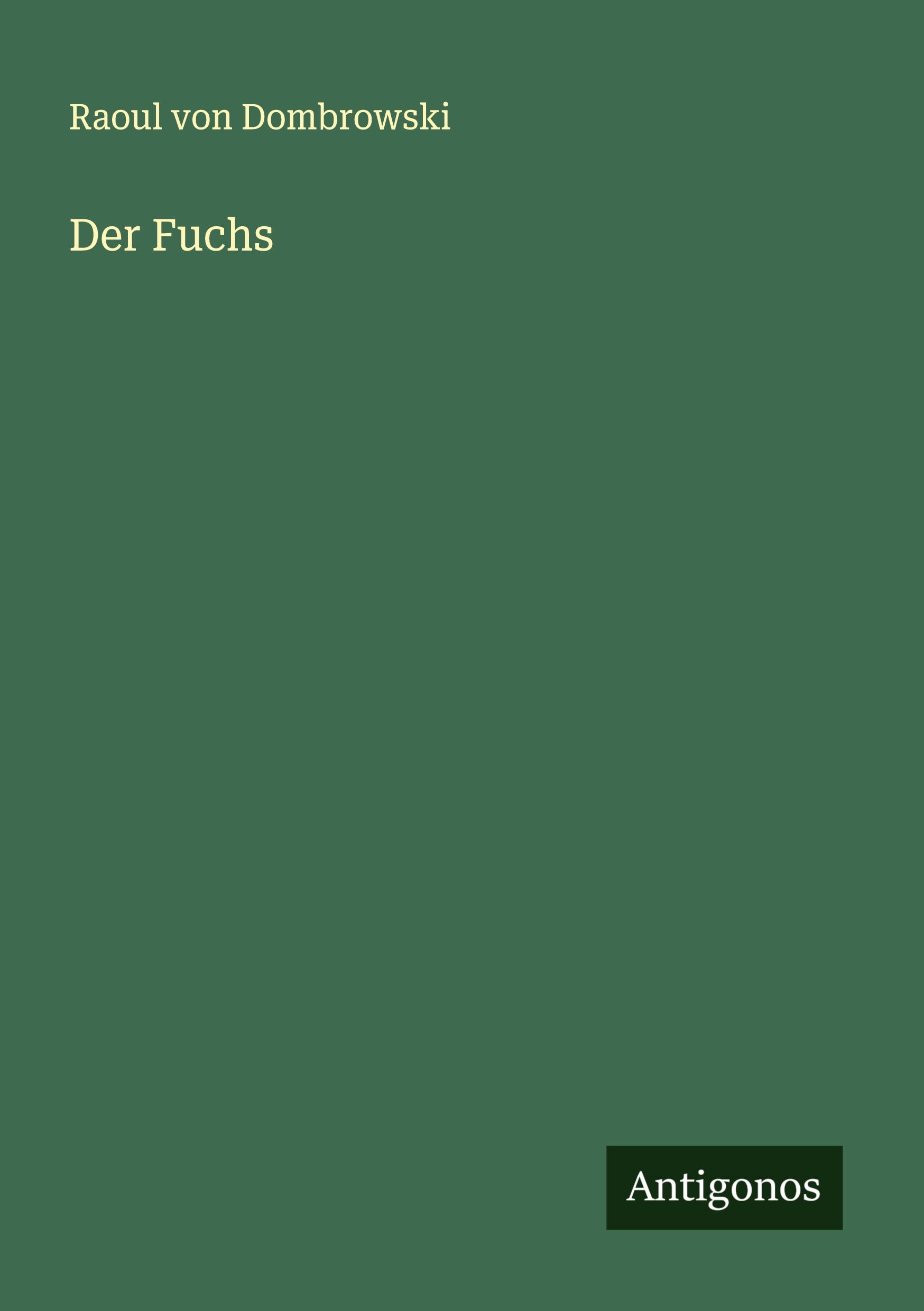 Vorderes Coverbild Der Fuchs