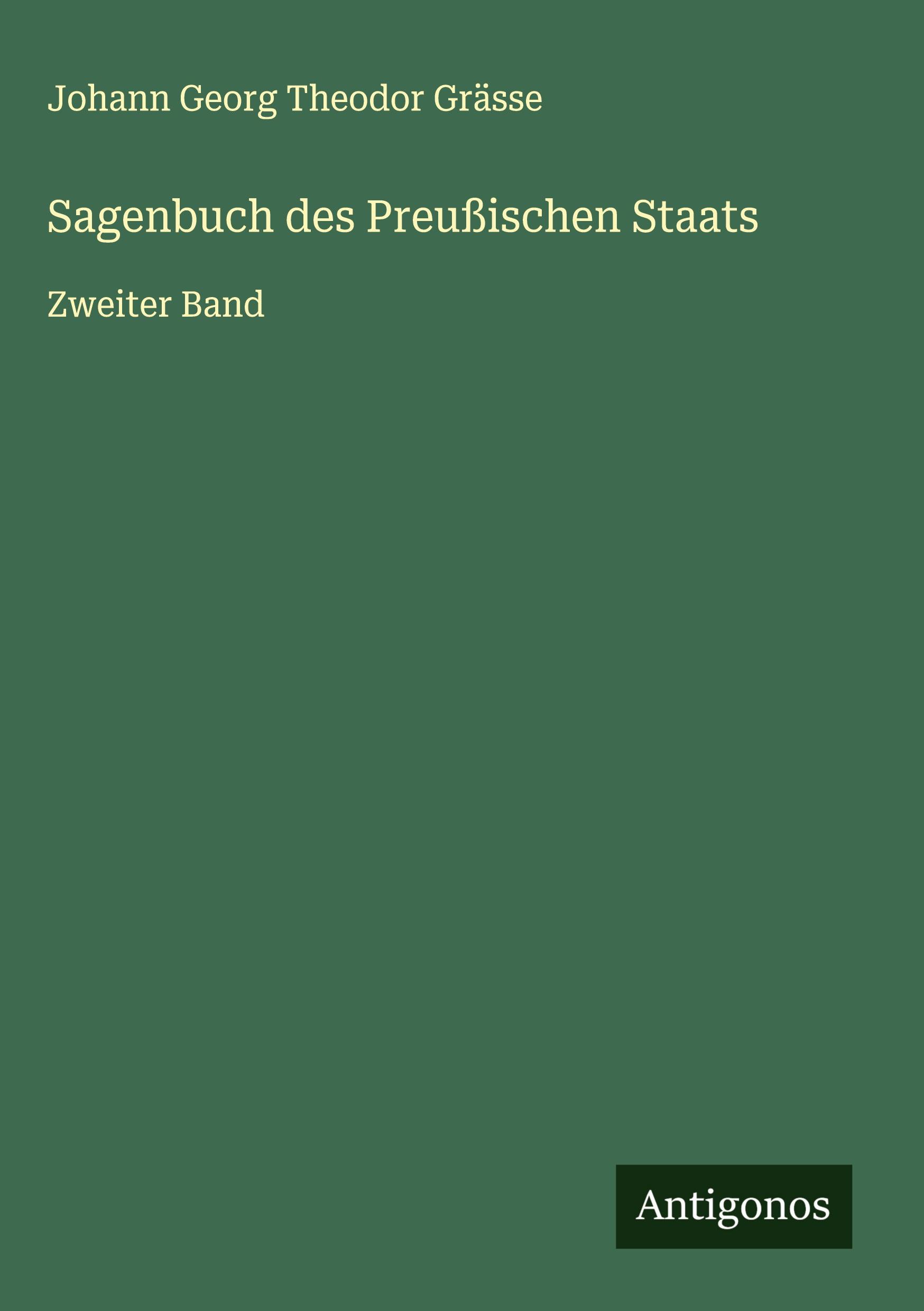 Vorderes Coverbild Sagenbuch des Preußischen Staats