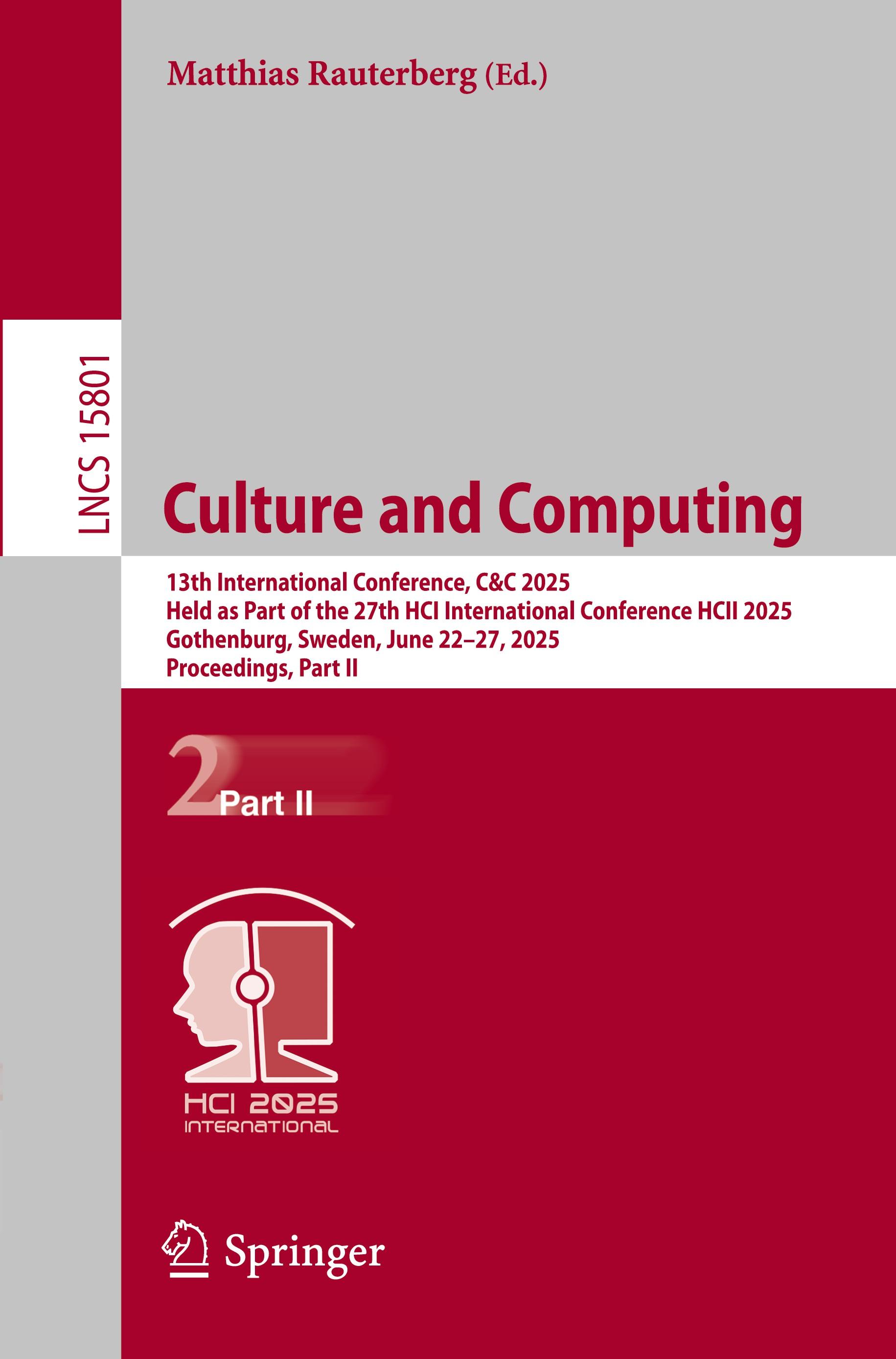 Vorderes Coverbild Culture and Computing
