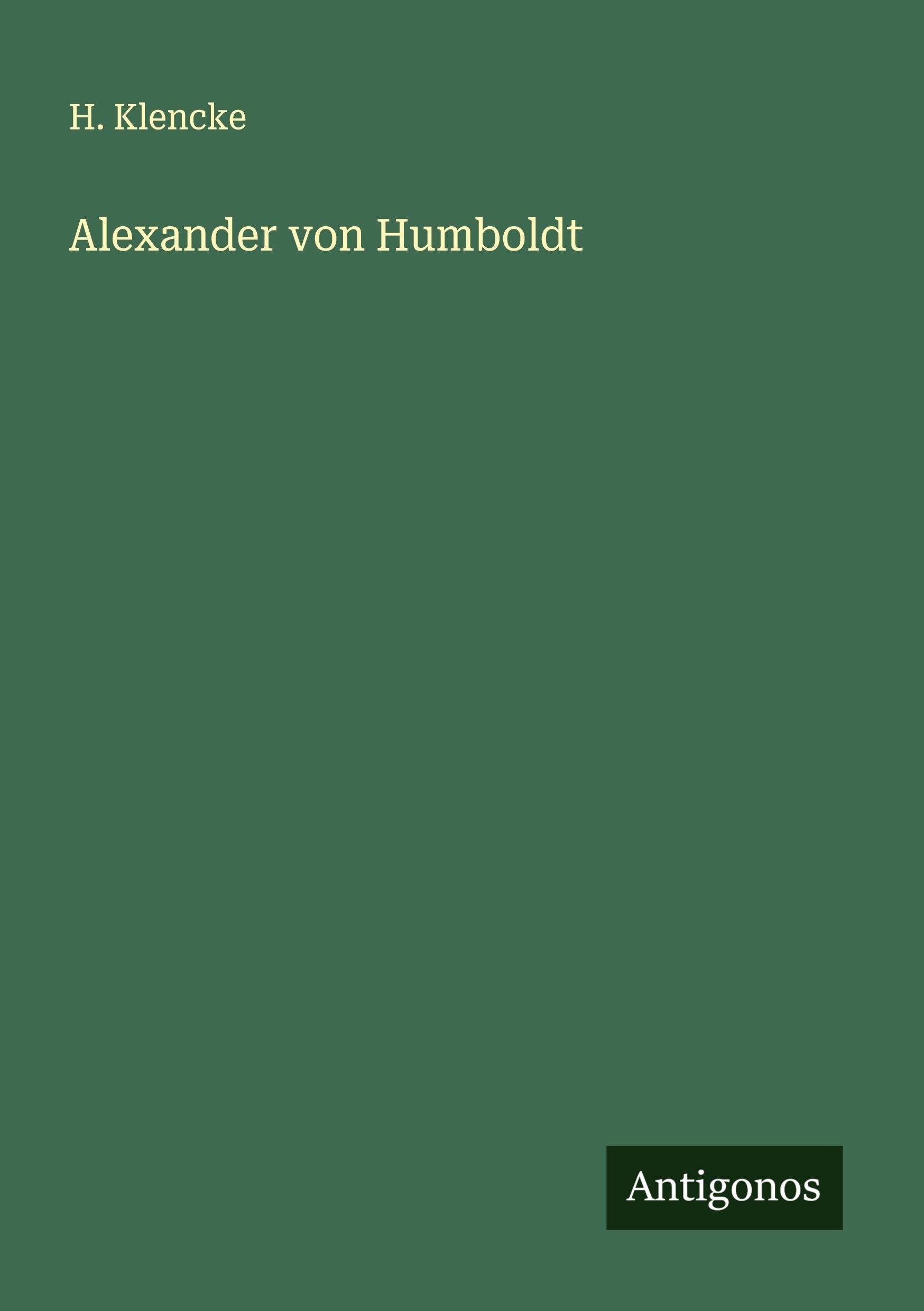 Vorderes Coverbild Alexander von Humboldt