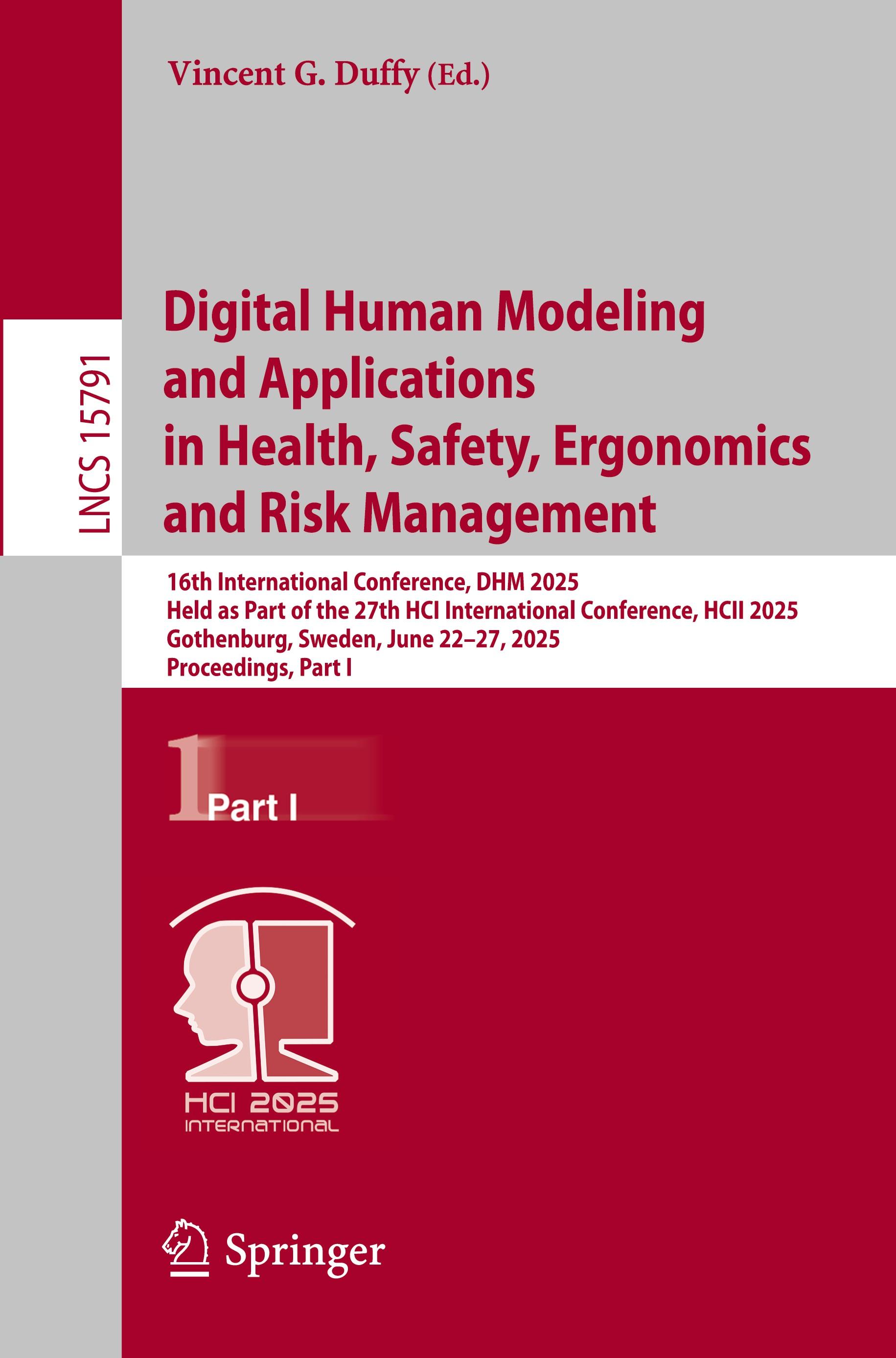 Vorderes Coverbild Digital Human Modeling and Applications in Health, Safety, Ergonomics and Risk Management