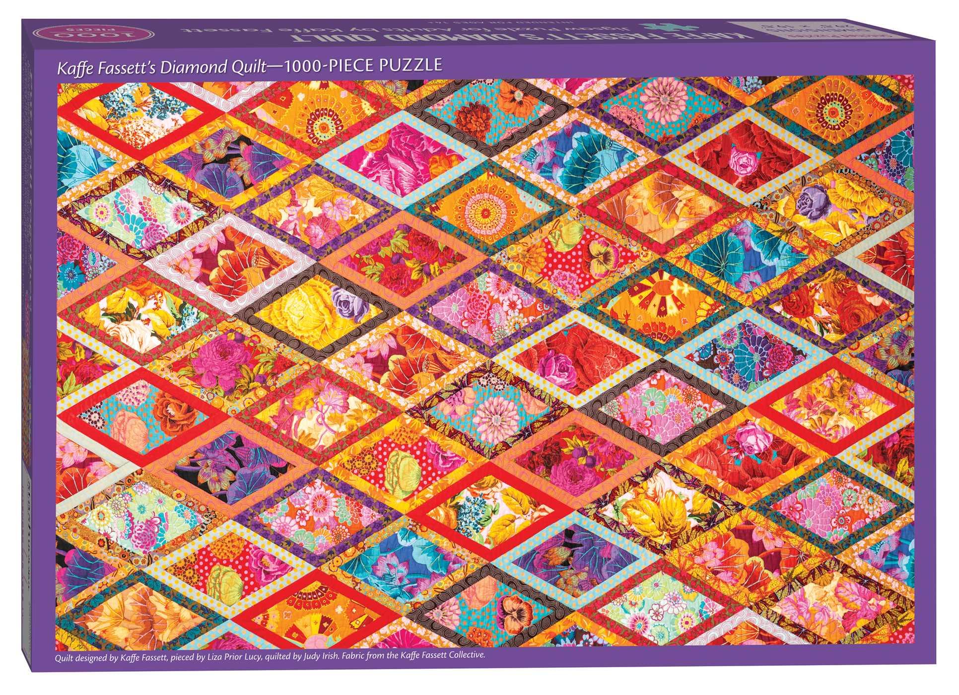 Vorderes Coverbild Kaffe Fassett's Diamond Quilt Jigsaw Puzzle for Adults