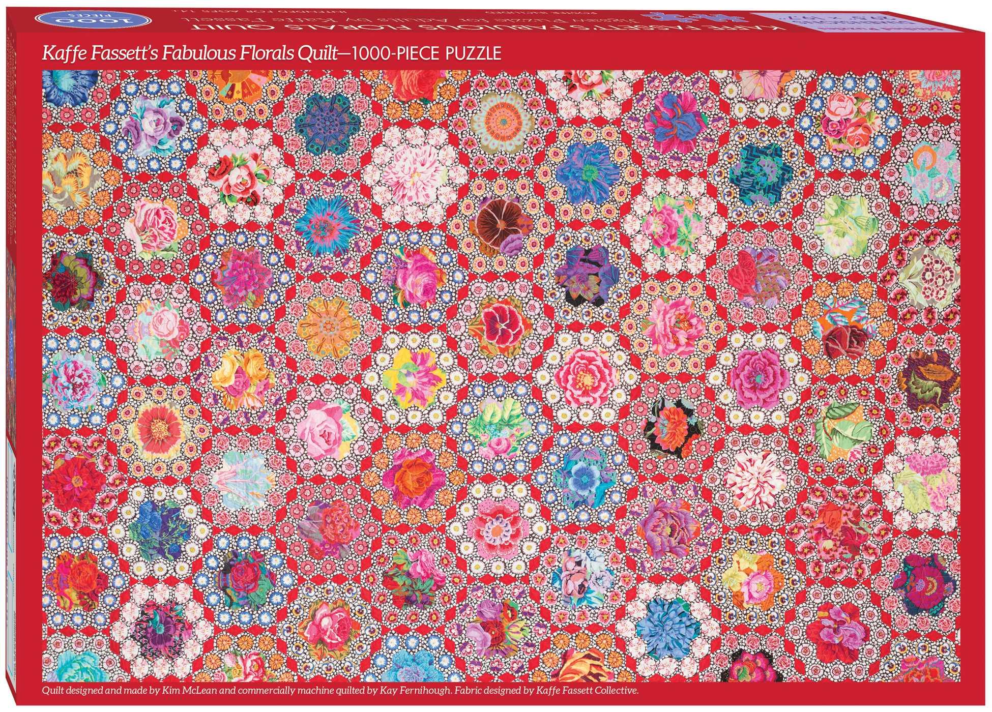 Vorderes Coverbild Kaffe Fassett's Fabulous Florals Quilt Jigsaw Puzzle for Adults