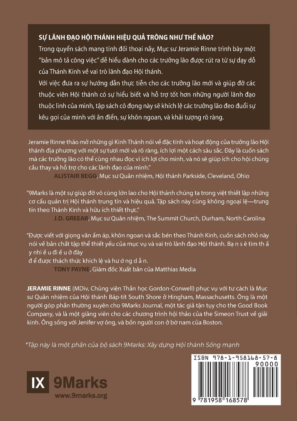 Rückseitencover Church Elders / Tr¿¿ng lão cùa H¿i thánh