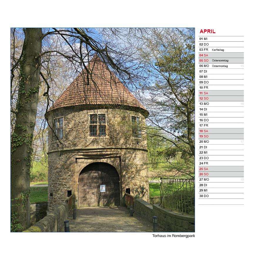 Beispielinhalt (Bild) Tischkalender Stadt Dortmund 2026