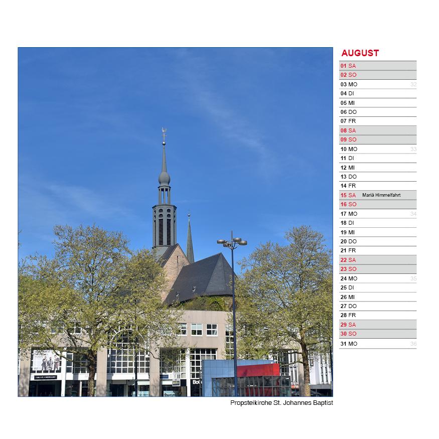 Beispielinhalt (Bild) Tischkalender Stadt Dortmund 2026