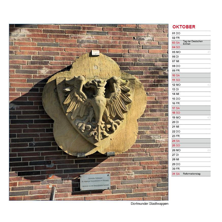 Beispielinhalt (Bild) Tischkalender Stadt Dortmund 2026