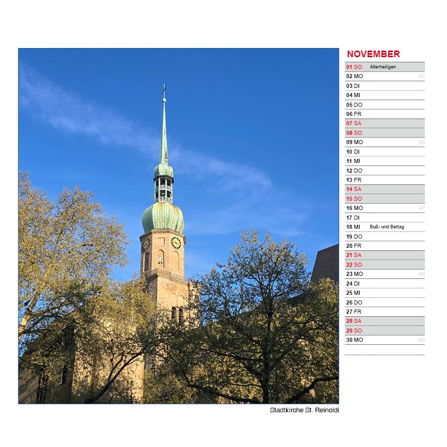 Beispielinhalt (Bild) Tischkalender Stadt Dortmund 2026